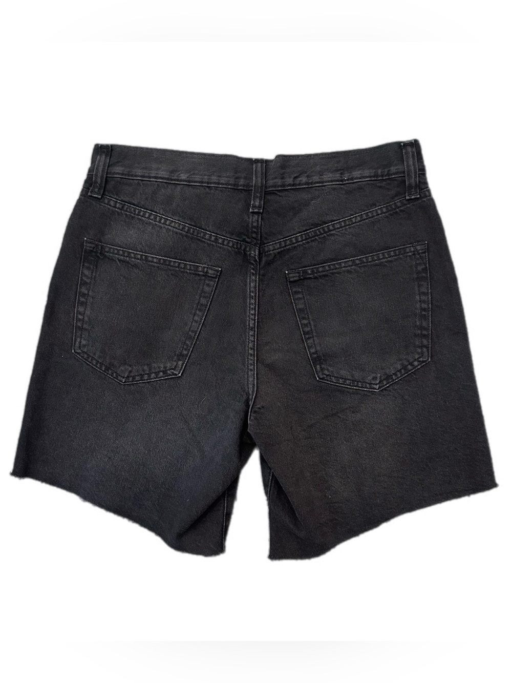 NWT 8" 90’s Mid Rise Loose black Denim Bermuda Shorts size 28 regular - Picture 7 of 11